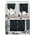 thumbnail image 4 of Starry Night Tie Up Curtains for Windows 45 Inch Length Balloon Curtains Kitchen Adjustable Balloon Window Shade Chic Modern Black Blue Marble Texture Tie Up Valance Bathroom Curtain Window 52"x45", 4 of 6