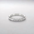 thumbnail image 3 of NYS Jewellers 2.10 Ctw Round Cut Diamond Womens Band Ring 14K White Gold Plated 925 Sterling Silver -9.5, 3 of 5