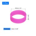 thumbnail image 2 of Uxcell Silicone Rubber Bands, 5 pack 20x7mm Silicone Elastic Bands Cable Ties, Dark Pink, 2 of 5
