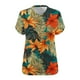 thumbnail image 5 of Camisetas Casuales de las Mujeres Más Tamaño V-Cuello Impresión Manga Corta Color Sólido Base de Verano Superior, Ligero para Diario, 5 of 9