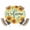 Yellow LightGreen Beige, variant on Round Fitted Tablecloths with Elastic Edge Pastoral Sunflower Leaves on Linen Waterproof Table Cover for Kitchen Dining Party Decor,55" - 60"