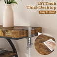 thumbnail image 5 of MONGJI Table for Foyer,41.3 Inch Industrial Narrow Console Table,Accent Decor Living Room Furniture,Hallway & Sofa Table for Entrance,4-Tier Storage Shelves,Metal Frame,Thick Wood Top, 5 of 7