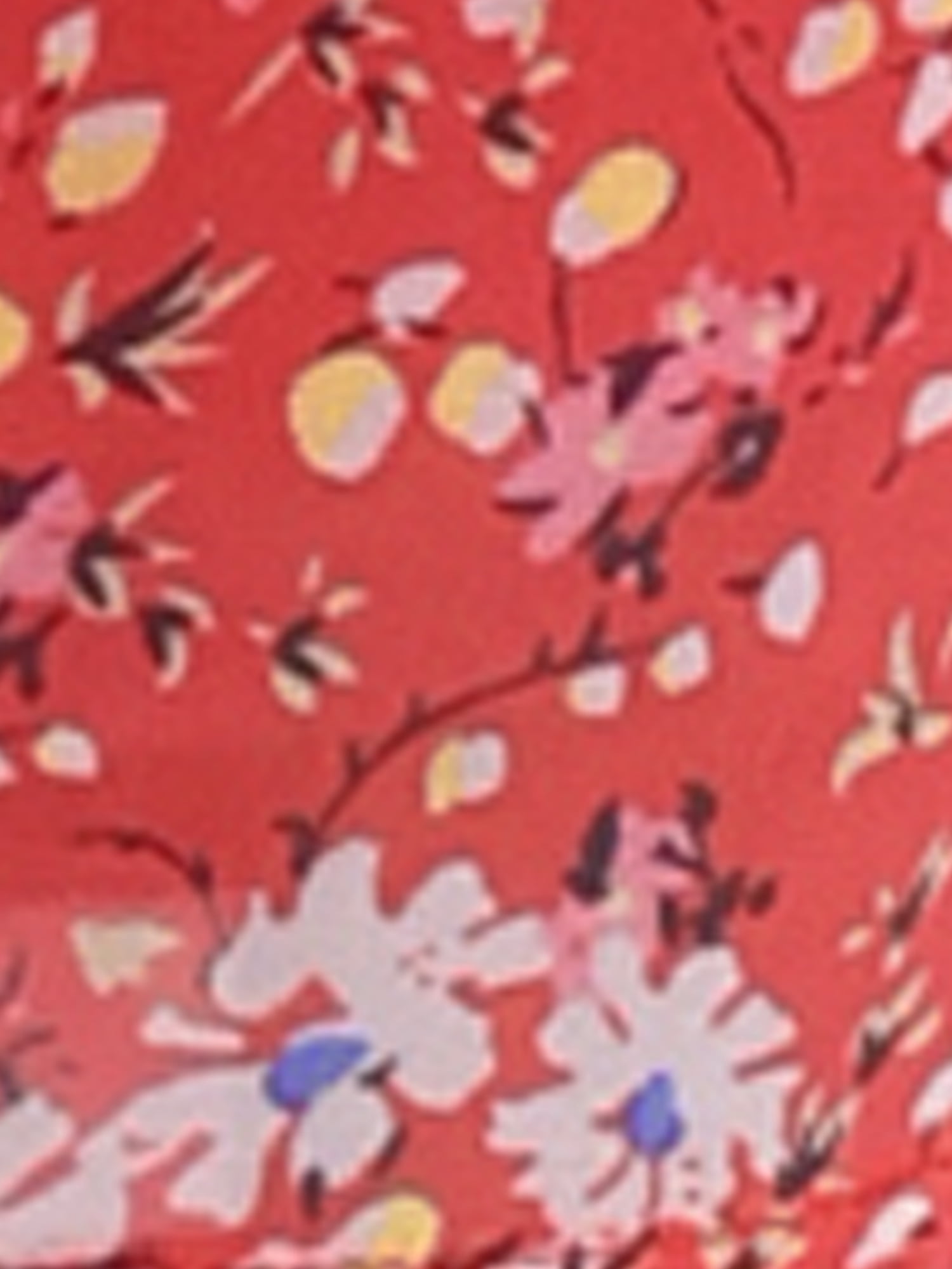 DARING DIVA Women's Elastic Waist A-Line Layered Ruffle Floral Mini Skirt S Red