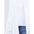 thumbnail image 5 of FashionMille Women Basic Casual Soft Jersey Elbow Sleeve Open Front Midi Cardigan w/Pockets, 5 of 5