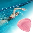 thumbnail image 2 of Unique Bargains 1 Pc Elasticity Swim Cap for Adult 5.91"x9.25" Pink, 2 of 6