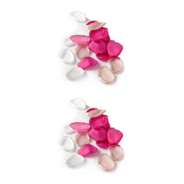 Billuyoard 200 Unids / set Pétalos de Rosa Flores Artificiales Románticas Pétalo de Flor Simulado Hecho A Mano Aniversario Matrimonio Roes Rojo huevas rojas 2Conjunto
