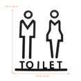 thumbnail image 3 of 1 Set Acrylic Toilet Signs Toilet Identification Plate Creative Restroom Sign, 3 of 9