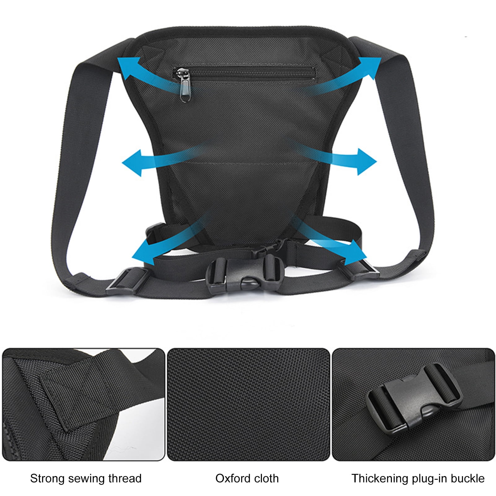 Sacoche De Jambe Moto étanche - Multipoches, Avec Ceinture, Pour Randonnée, Camping, équitation - 4