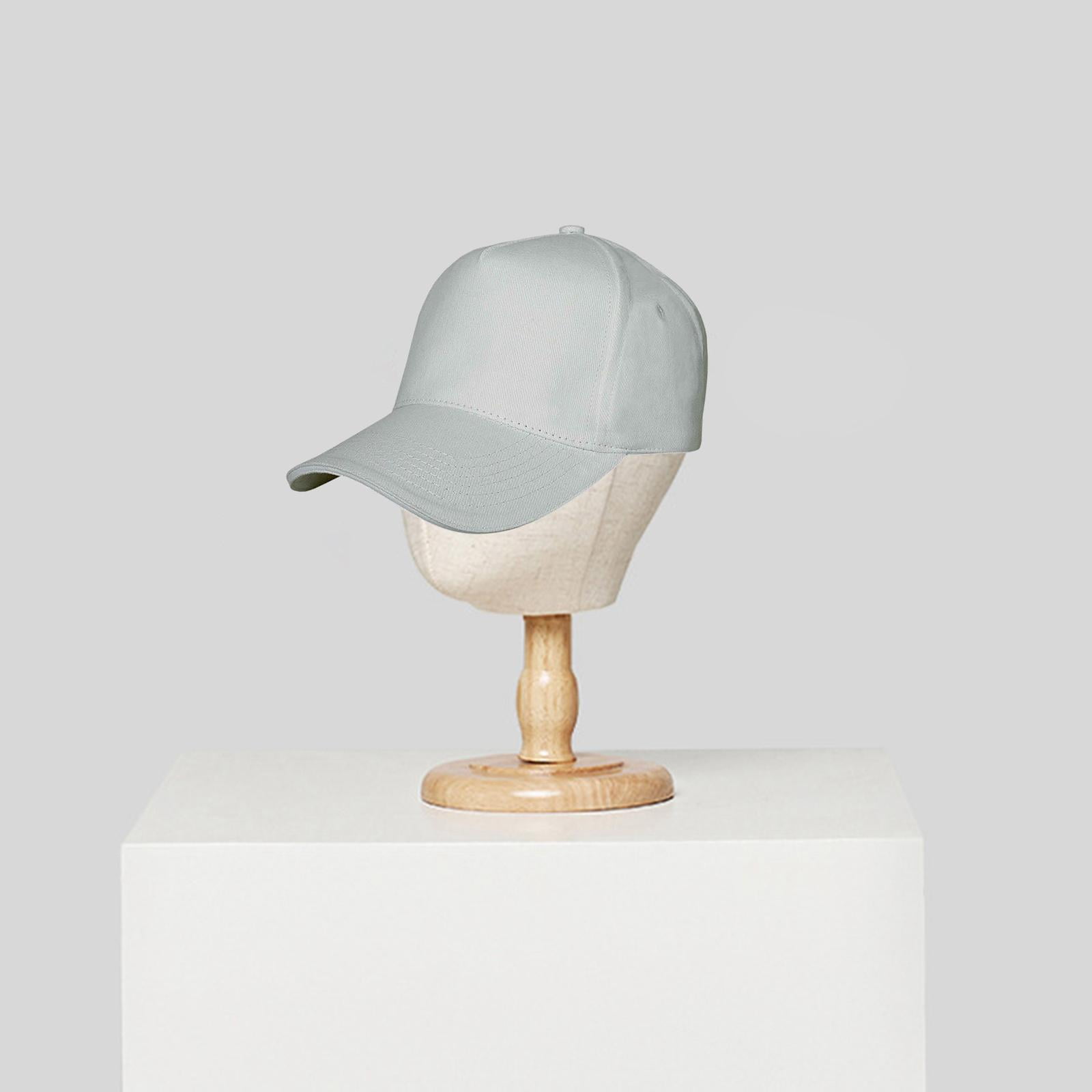 Hat Display Holder Kid Manikin Head Model Portable Cap Organizer Hat Bracket with Wood Base for Hairdresser Training Decoration Home Salon Total Height 31cm