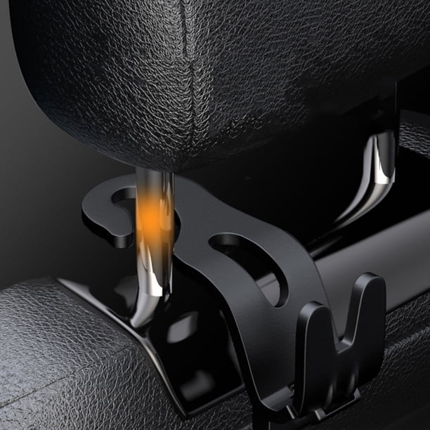 BESTYASH 4Ud Gancho Para Asiento Negro ABS Para Organizar Bolsas Y Objetos En Auto