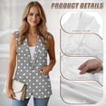 thumbnail image 6 of Uorisanigo Polka Dots Women's Suit Vest with Pockets Size S Open Front Sleeveless Womens Waistcoat Vest Lightweight V Neck Waistcoat Vests Casual, 6 of 7