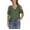 Army Green-10, variant on Clod Sholuder Tops for Women Summer Hollow Out Eyelet Short Sleeve Zip up T Shirts Going Out Blouses