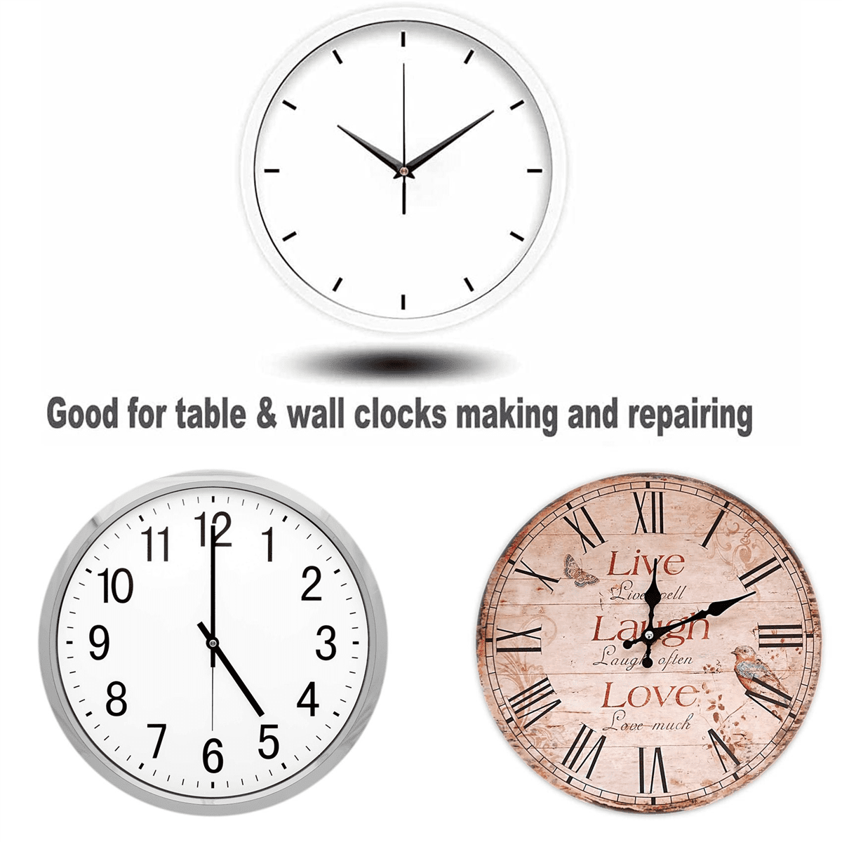 5 set 32mm Long Shaft DIY Quartz Clock Movement Mechanism with 5 Different Pairs Hands Wall Clock Repair Parts