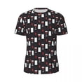 thumbnail image 4 of T Shirt For Men Wine Pattern Sportswear Red Wine Print Fashion T-Shirts Male Funny Tshirt Beach Shor, 4 of 7