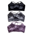 thumbnail image 4 of TFixol Paquete de 3 sujetadores deportivos con espalda cruzada y sin aros para mujer, 4 of 6