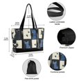 thumbnail image 2 of FORMRS Laptop Tote Bag for Women with 15.6" Computer Compartments Handbag, Black and Blue Cat, 2 of 7