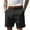 Z155Black, variant on Men's High Waist Casual Business Shorts Pleated Front Cotton Linen Blend Summer Lightweight Breathable Rolled Cuff Shorts with Side Pockets Light Gray S