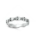 thumbnail image 4 of Spooky Interlocking Skull Skeleton Ring .925 Sterling Silver Band Jewelry Female Male Unisex Size 9, 4 of 4