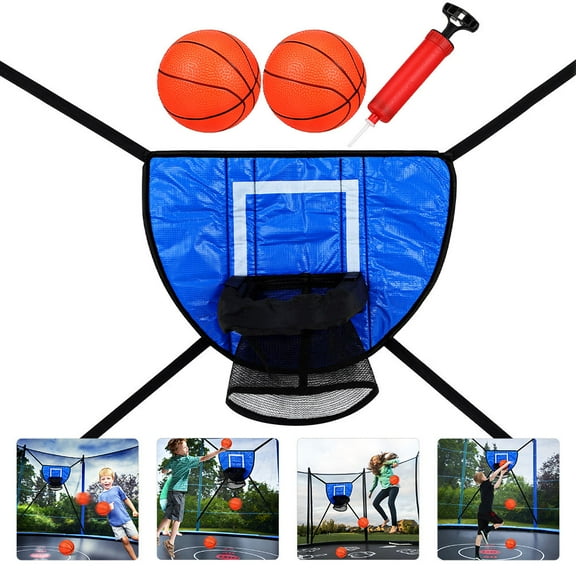 OFFIGAM Basketball Hoop for Trampoline with PVC Backboard, Easy Setup, Outdoor Fun, Motor Skills Development, 1 Set