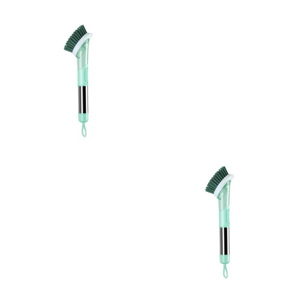 Dispensador de Cepillos para platos Inteprter Herramienta de limpieza multifuncional Verde
