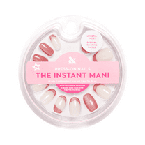 Olive & June Instant Mani Round Short Press-On Nails, Pink, Velvet Fig Swirls, 42 Pieces