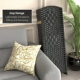 thumbnail image 3 of Red Lantern 4 ft. Short Diamond Weave Fiber Folding Screen - Black - 8 Panel, 3 of 7