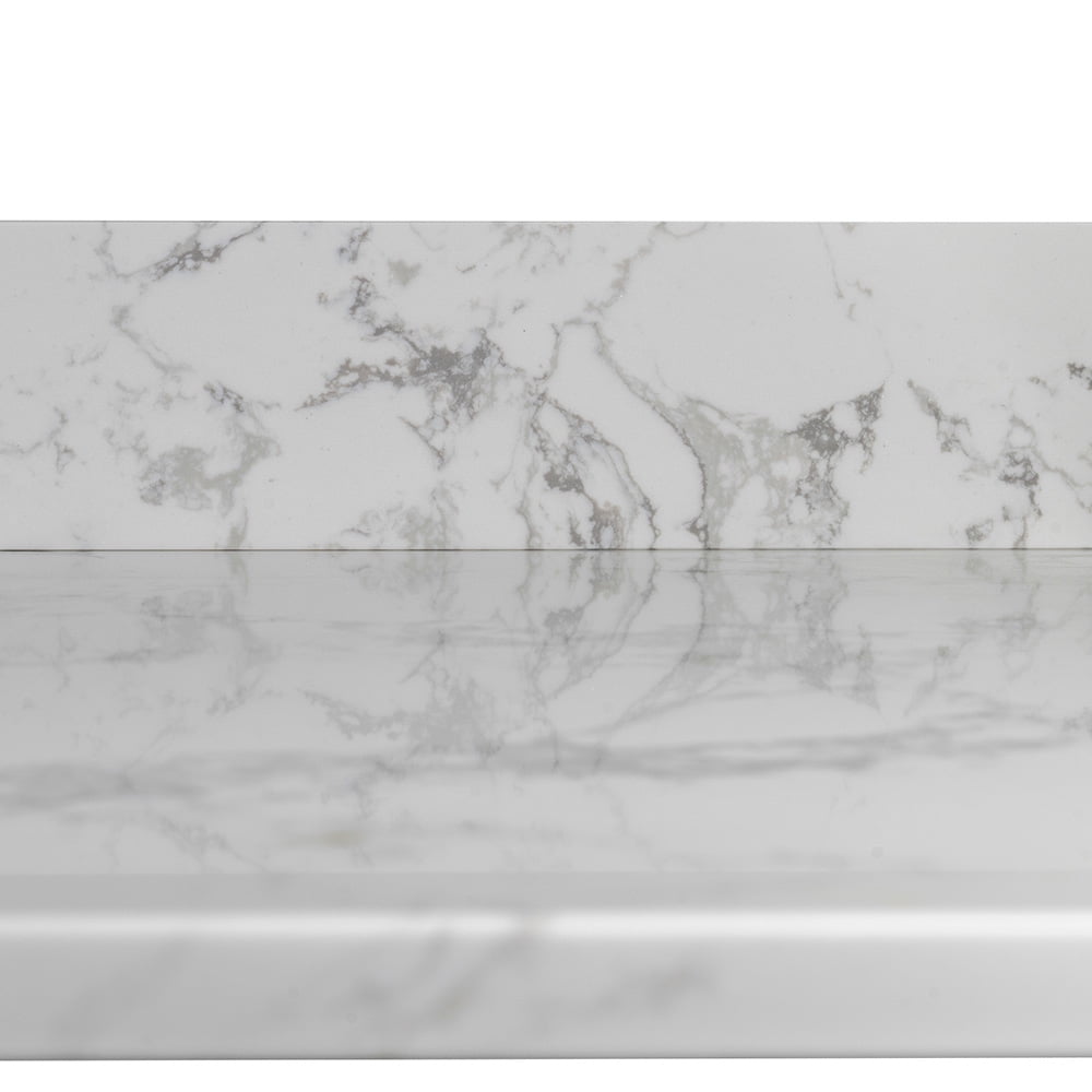 Private Jungle 43"x22" Marble Vanity Top with Under Mount Rectangle Bowl, Single Faucet Hole, White Private Jungle 43"x22" Marble Vanity Top with Under Mount Rectangle Bowl, Single Faucet Hole, White
