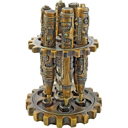Design Toscano Industrial Steampunk Sculptural Ink Transport Pen Collection