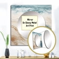 thumbnail image 3 of Designart "Amber And Azure Seashore Sand Blend V" Coastal Beach Sand Square Mirror For Wall Decor - Large Grey Square Printed Wall Mirror Art - Square Coastal Mirror - Wall Mounted Square Mirror, 3 of 5