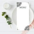 thumbnail image 2 of Koyal Wholesale Black Elegant Ornate Printable Wedding Paper Menu Cards for DIY Printer, Pack of 52, 2 of 5