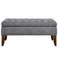 thumbnail image 6 of Home Square 2 Piece Tufted Storage Bed Bench Set in Gray, 6 of 9
