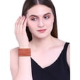 thumbnail image 3 of Efulgenz Indian Oxidized Jewelry Indian Bangle Set Plain Velvet Bangles with Crystal Rhinestone Bangles Bohemian Bracelet Metal Bangle Set Statement Jewelry for Women (26 Pcs), 3 of 6