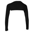 thumbnail image 6 of Womens Solid Open Cropped Elastic Arm Cover Shrug Hijab Black Modal shawl Black, 6 of 8