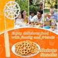 thumbnail image 5 of Molde para buñuelos con mango de madera, molde para hacer galletas de buñuelos de aluminio, molde para hacer rosetas desmontables Ros, 5 of 5