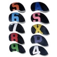 thumbnail image 3 of 10Pcs Neoprene Golf Iron Headcover Protect Case Embroidery Number Scratch Head Cover Wedges Covers Men Women Sports Accessories black and color, 3 of 6