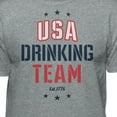 thumbnail image 3 of Teelocity Men's Funny Red, White and Blue USA Drinking Team Athletic Heather Grey Relaxed Fit Short Sleeve Graphic T-Shirt, 3 of 3