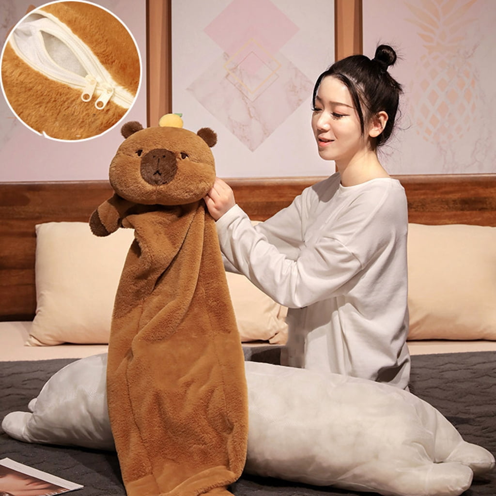 CIYISON Soft And Supportive Long Capybara Pillow Stuffed Plushies For Enhances Relaxation Suitable For Any Age Group