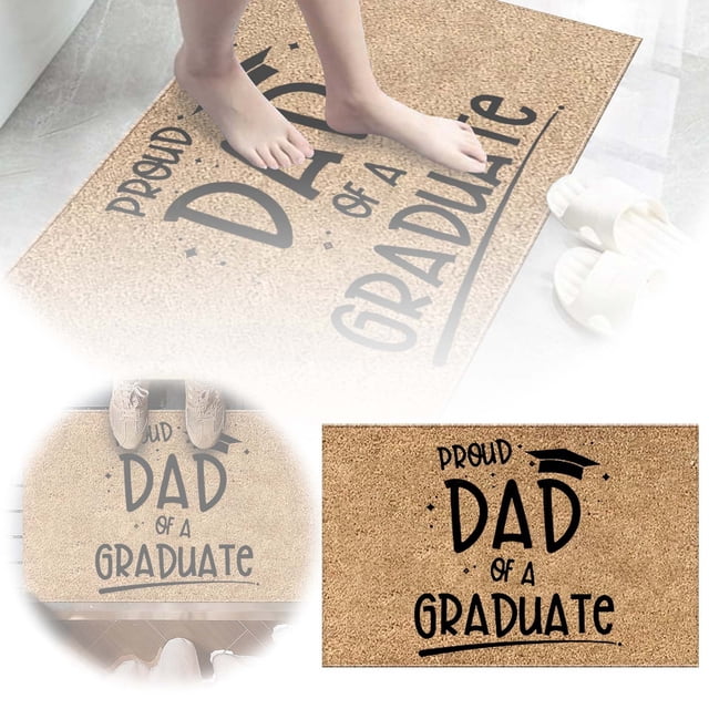 asddcavvf 2024 Graduation Door Mat Welcome Door Mats for Front Home Entrance Doormat Graduate Rug for Outside Patio Floor Entry Porch Garage (60x40)B Carpet for Dorm Room