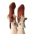 thumbnail image 2 of Wangsaura Chaussettes d'Automne Femmes Hiver, Chaussettes de Sol Antidérapantes Animaux de Bande Dessinée, 2 of 9