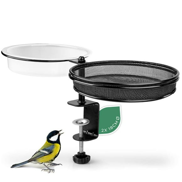 SUTENGDA Mangeoire pour Postes d'Oiseaux avec Support de Balcon Bronze Huilé