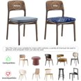 thumbnail image 5 of Seat Covers for Dining Room Chairsset of Set of 4, Blue Navy Bandanna Paisley Stretch Chair Seat Covers Cushion Slipcovers for Kitchen Office, 5 of 6