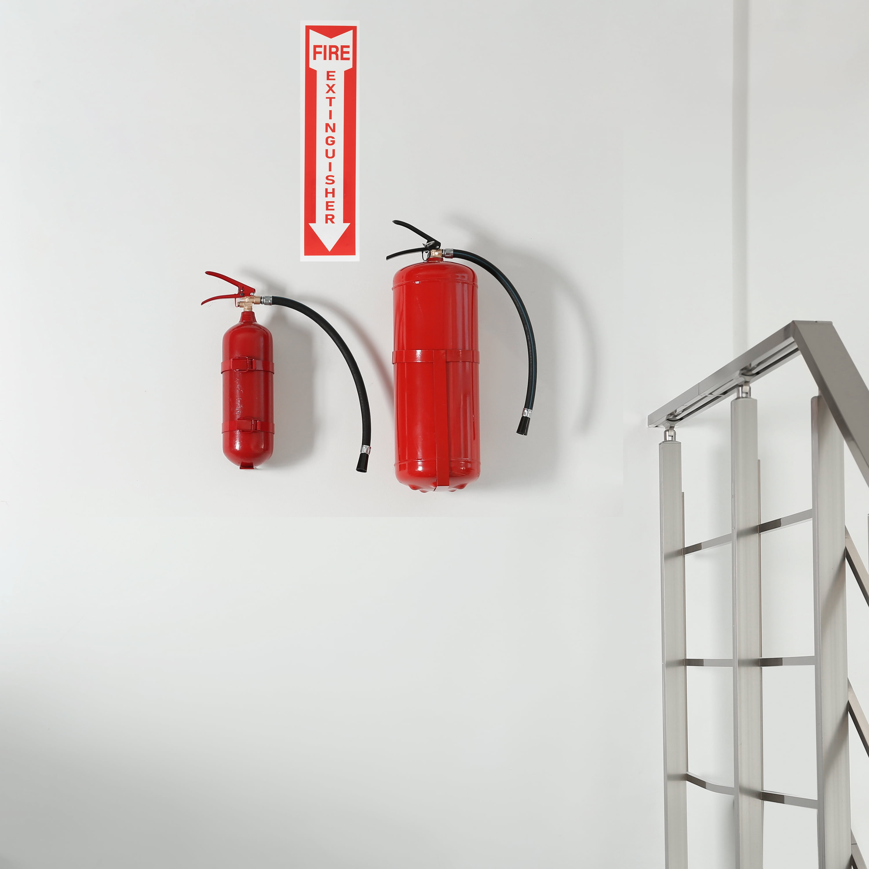 (6 pack) Pen+Gear FIRE EXTINGUISHER SIGN, 2x8 inches, High-Visibility Red, Lightweight, Clear Identification
