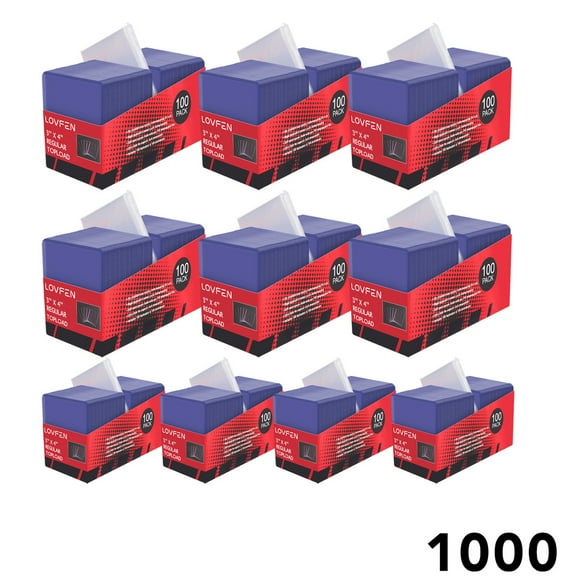 LOVFEN 2000ct Top Loader 3 "X4", Baseball card protector Hard plastic, Trading Card Sports Card holder (1000 hard card 1000 soft card)