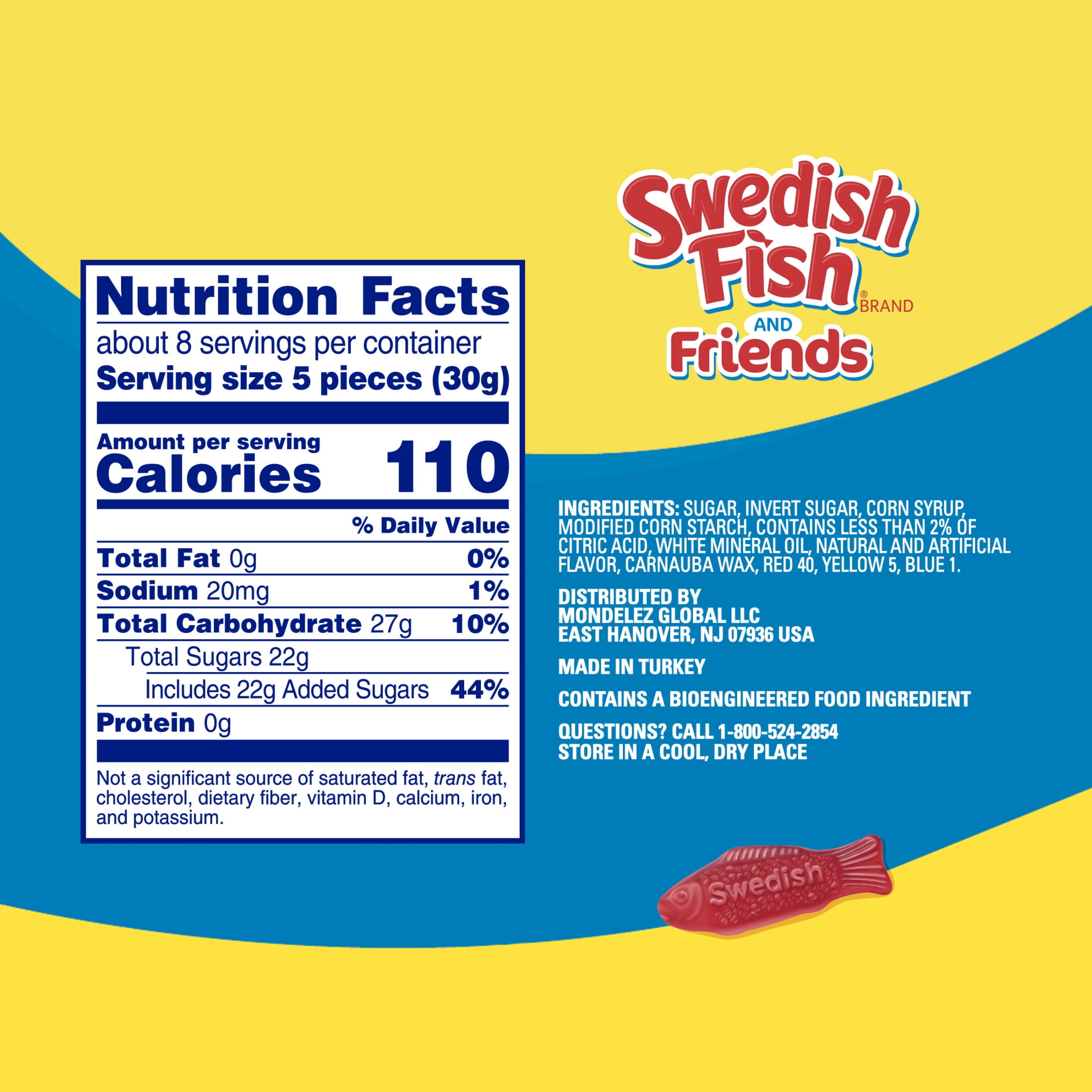 SWEDISH FISH and Friends Soft & Chewy Gummy Candy, 8.04 oz