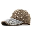 thumbnail image 1 of LinYooLi Rhinestone Baseball Cap Women Snapback Hats for Women Cap Adjustable Summer Mesh Sun Hats Bone Casquette Dad Hat Female, 1 of 6