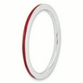 thumbnail image 3 of Sterling Silver Stackable Expressions Red Enameled 1.5mm Ring Size 7, 3 of 3