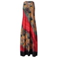 thumbnail image 4 of Tiqkatyck Dresses for Women 2023 Women Plus Size Sleeveless Peacock Print Long Maxi Dress Boho Summer Beach Dress Womens Dresses Red, 4 of 7