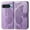 Lightpurple, variant on Allytechgroup for Google Pixel 10 Pro XL Wallet Case, PU Leather [Butterfly & Flower Embossed] Magnetic Clasp Stand Case Built-in Card Slots & Cash Pocket Shockproof Wrist Strap Bumper, Rosegold