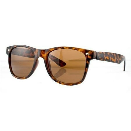 Tortoise Wayfarer Sunglasses Emblem Eyewear - Vintage HORN RIMMED SUNGLASSES TORTOISE BROWN,TURTLE SHELL,BROWN, retro,80's-NEW ()