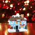 thumbnail image 2 of Resin Christmas Scene Snow House LED Village Set Desktop LED House Christmas Decor Decoration Gift G, 2 of 8